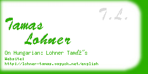 tamas lohner business card